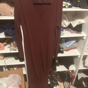 Old Navy Deep Purple Long Sleeve Dress LT large tall